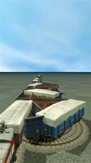 Dangerous Funny Train Drift On Massive Tracks 💥🤯 BeamNG.Drive Train simulator 3D #shorts