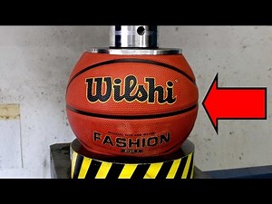 EXPERIMENT HYDRAULIC PRESS 100 TON vs BASKETBALL