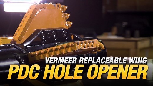 You don't have time to wait around for damaged reamer wing repairs that take your tool out of commission. The Vermeer replaceable wing PDC hole opener gives you the ability to replace damaged wings quickly and get back to work. | Vermeer Infrastructure