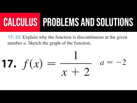 17. Explain why the function is discontinuous at the given number. Sketch the graph of the function.