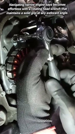 Versatile Rotating Head Ratchet For Accessing Extremely Tight Spaces