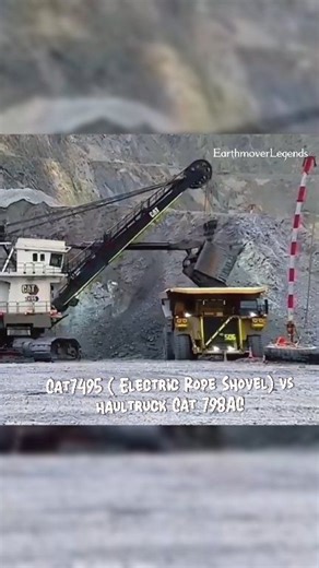 Electric Giant at Work | CAT 7495 Ultra-Class Shovel #CAT7495 #ElectricRopeShovel #fblifestyle | Earthmover Legends