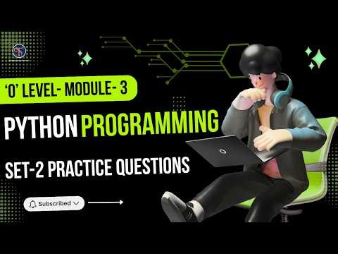 🐍 O Level Module 3 (M3-R5) Python Practice Set 3| NIELIT O Level Python Questions | technosavvys