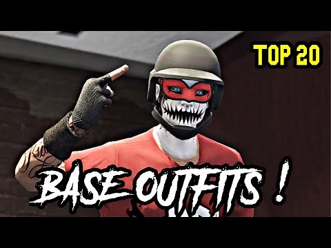 GTA 5 Online - TOP 20 TRYHARD BASE OUTFITS! (MALE) Using Clothing Glitches! | EASY!