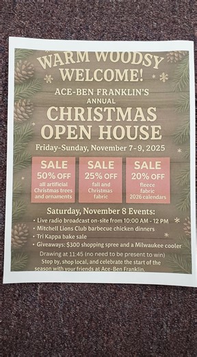 Open House is here! Come and see us! | Ben Franklin Store