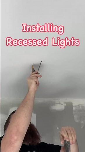 Installing recessed lights in my freshly finished ceiling #homeimprovement #diy #carpentry