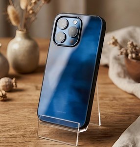 Deep Blue Gradient iPhone Case, Tempered Glass Glossy Case, Foggy Night Aesthetic Design, Minimalist Case, A Unique Gift for Him - Etsy