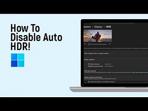 How to Disable Auto HDR on Windows 11 easily