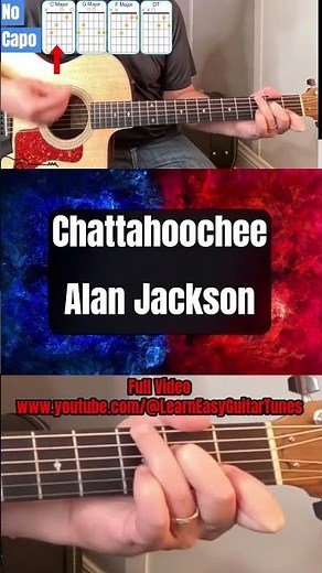 Alan Jackson - "Chattahoochee" | Full Guitar Play-Along (Chords on Screen)