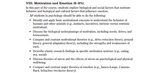 Motivation and Emotion