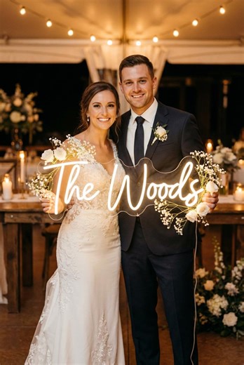 Custom Wedding Neon Sign, Neon Wedding Sign, Wedding Aesthetic Decor,family Name Sign,last Name Neon Sign,wedding Backdrop,personalized Neon - Etsy