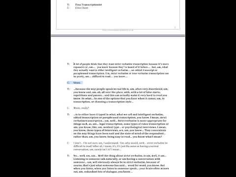 What is Verbatim Transcription (Video)