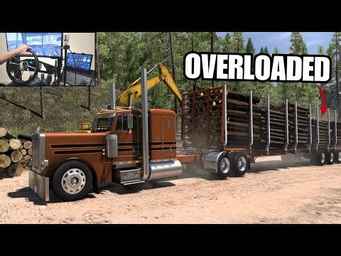 Heavy Logging in the Mountains - (Peterbilt 379) - New Mods - American Truck Simulator