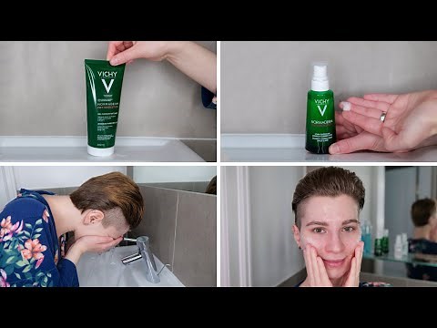 How to use Vichy Normaderm Phytosolution Purifying Gel Cleanser and Double Correcting Moisturizer