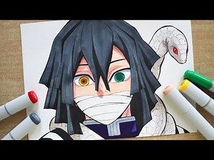 How to Draw Obanai Iguro - Step By Step Tutorial | Demon Slayer