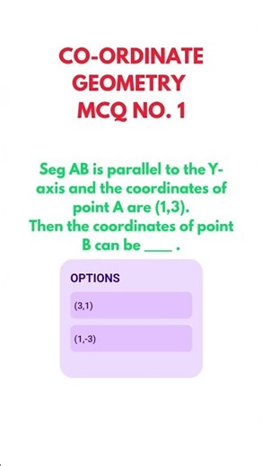 CO-ORDINATE GEOMETRY | MCQ NO. 1 | CLASS 10