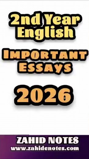 2nd year English important Essays 2026
