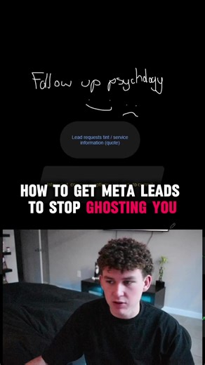 How to get meta leads to reply more / stop ghosting. Set up a lead nurturing system. DM me for help. Follow for more. Comment your experience with leads on meta. #metaads #leadgeneration #leadgen #servicebased