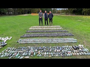 Machine digging a golf course, (part 3) the clean up. Uk bottle digging.