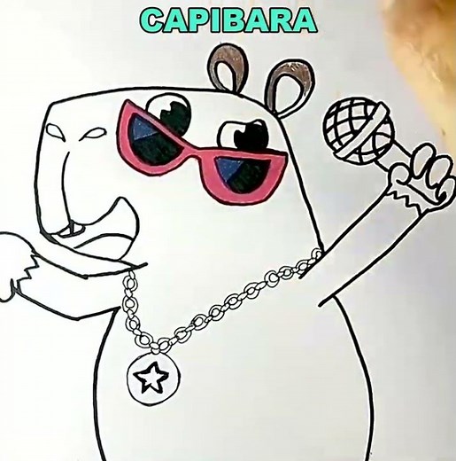 Dibujamos y Coloreamos el Capibara de Pinkfong | Dibujos para niños