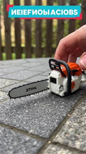 STIHL MINI CHAINSAW actually spliced wood 🪵🪵
