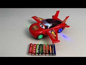 Unboxing EV Lightning McQueen car, EV dancing doll robot, RC city police car, alloy RC bulldozer