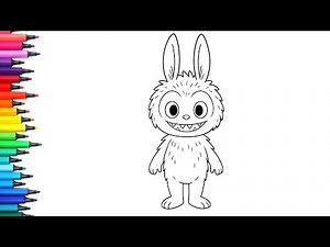 Easy Labubu Doll Drawing, Painting & Coloring For Kids and Toddlers_ Child Art | Labubu | Laboo