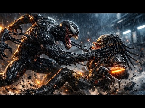 Venom Joins Predator in the Fight Against Kaiju