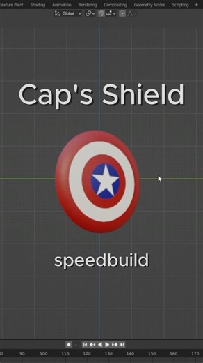 Captain America’s Shield in Blender (Easy) #marvel #3dmodel #fanart