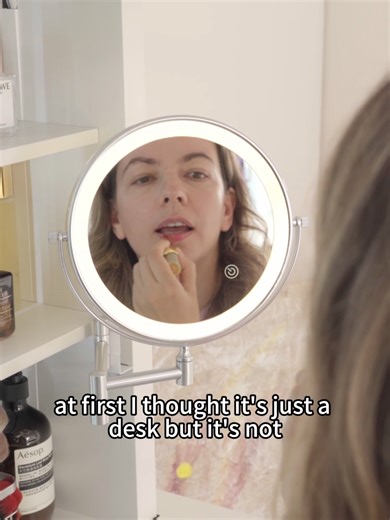 This Vanity Just Fixed My Tiny Room Problem#fyp#spacesaving #homegadgets #smallapartment #desksetup #domitree