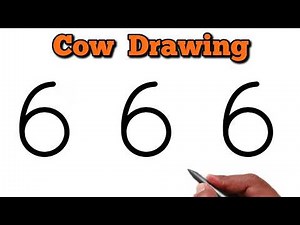 How to Draw a Cow from Number 66 🐄 | Beginner Friendly Art