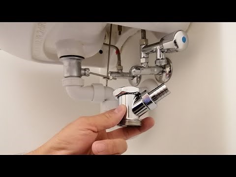 Waschmaschine am Waschbecken anschliessen/Schlauch Ablauf