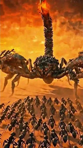 Ant Army vs Giant Armored Beetle 🐜⚔️ Epic Insect War in the Desert #shorts