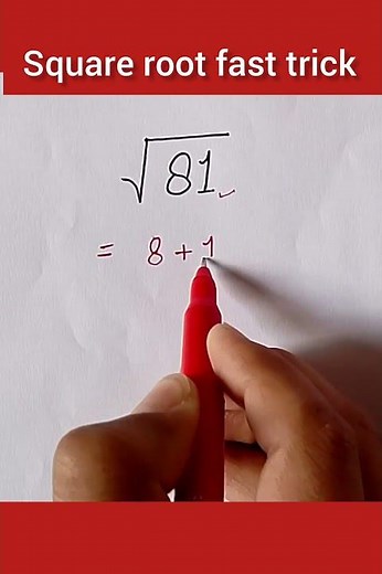 square root of 81 ?? #math #tricks #mathstricks #shorts