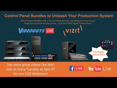 Vizrt TriCaster Bundles + FREE Stream Deck | Unlock Pro Live Production with Flex Control Panels!