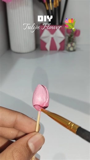 DIY Tulips Flower🌷 l Easy Mini Flower Bouquet craft ✨