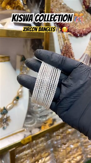 Zircon Bangles – 12 Piece Set | White & Golden | New Collection ✨💎🤍💛#pakistan #lahore