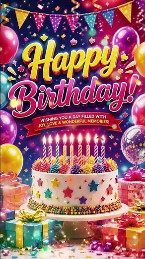Happy Birthday Song 🎉 Colorful, Vibrant & Joyful Greetings Video 🎂 Birthday Wishes