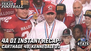 The Carthage Bulldogs entered the 2017 season as the favorites to win the 4A DI title, and capped a pressure-packed, hype-filled journey with an undefeated championship campaign. Here's our analysis following the big win. | Dave Campbell's Texas Football