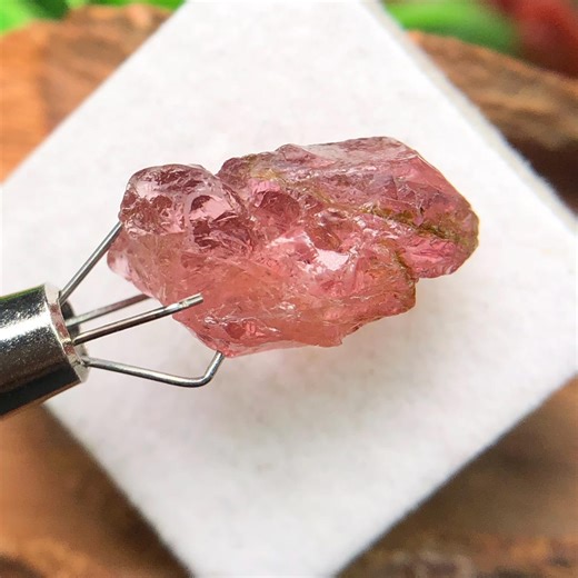 Pinkish Red Tourmaline Rough Crystal, Natural Untreated Gemstone (7.24 Ct) - Etsy