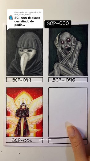 Desenhando SCP-000 🖤 #art #drawing #scp | Mia Arts
