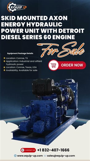 Equip up USED Skid Mounted Hydraulic Power Unit (HPU House) FOR SALE