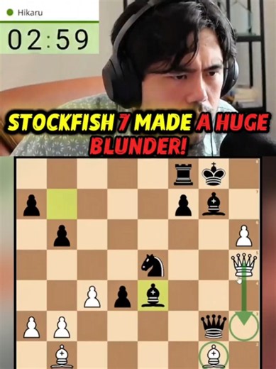 Stockfish 7 blunder vs Hikaru Nakamura — key moment explained