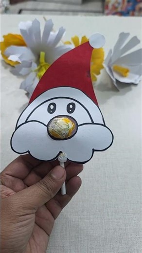 santa candy holder easy craft for kids #youtubeshorts #shorts #christmas #art #craft #diy #kids