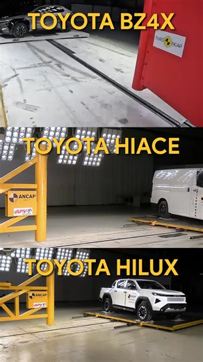 Here’s how three recently-rated Toyota models performed in our POLE TEST. It helps us assess occupant protection in severe side-impact crashes. Toyota bZ4X – 5.39 / 6.00 points Toyota HiAce – 5.55 / 6.00 points Toyota Hilux – 5.85 / 6.00 points 👉 Explore safety ratings for these and other TOYOTA models here: https://www.ancap.com.au/safety-ratings/toyota #ANCAP #ANCAPSafety #CrashTest #PoleTest #Toyota #CarSafety #VehicleSafety | ANCAP Safety Ratings