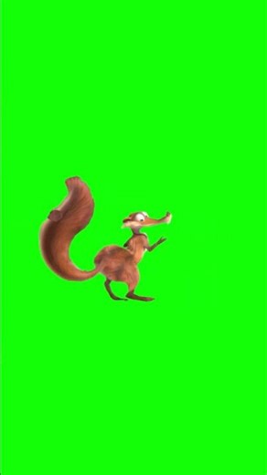 Scrat Falling In Love With Girl Squirrel meme - Green Screen - Ice Age 3