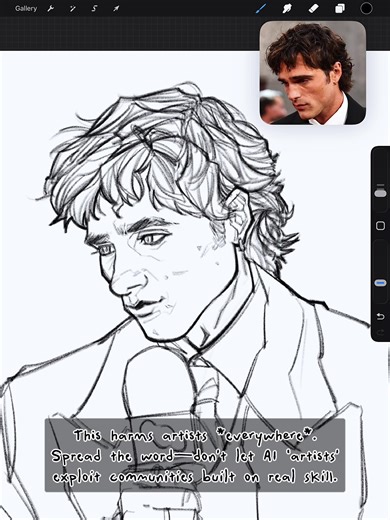 ★ / / #ARTTOK ! it’s so embarrassing to open comms & then lie to your mutuals n audience abt using ai art, if you don’t feel confident in your own skills, you shouldn’t do this for some quick likes n views…focus on improving your art skills and art style, don’t do this 💖💖 keywords: educational - artlore - sketching - jacob elordi - art commentary - anime art - art timelapse - art issues - art struggles - art style - call out / / #foryoupage #artistsoftiktok #drawing #artstyle