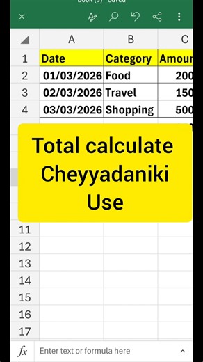 Mobile Excel Template 😳 | Monthly Expense Tracker in 15 sec