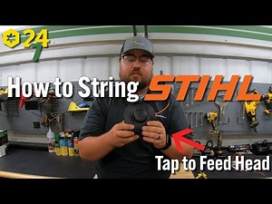 How to String Weedeater Head on Stihl Trimmer Auto Cut Tap Action 25-2 Head