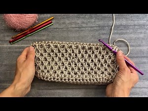 How to crochet V stitch pattern